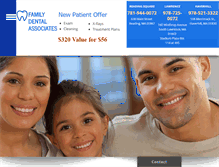 Tablet Screenshot of familydentalsite.com